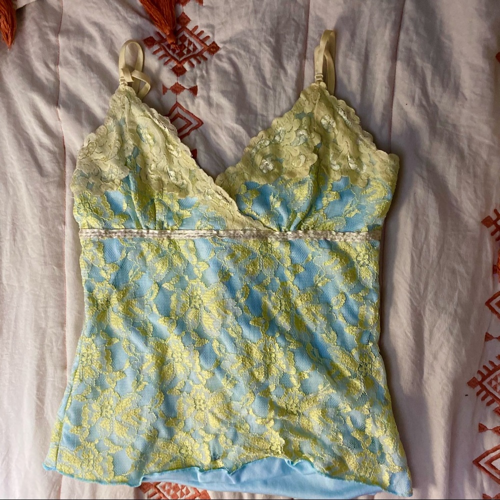 Twenty one blue and yellow Fairy Top!